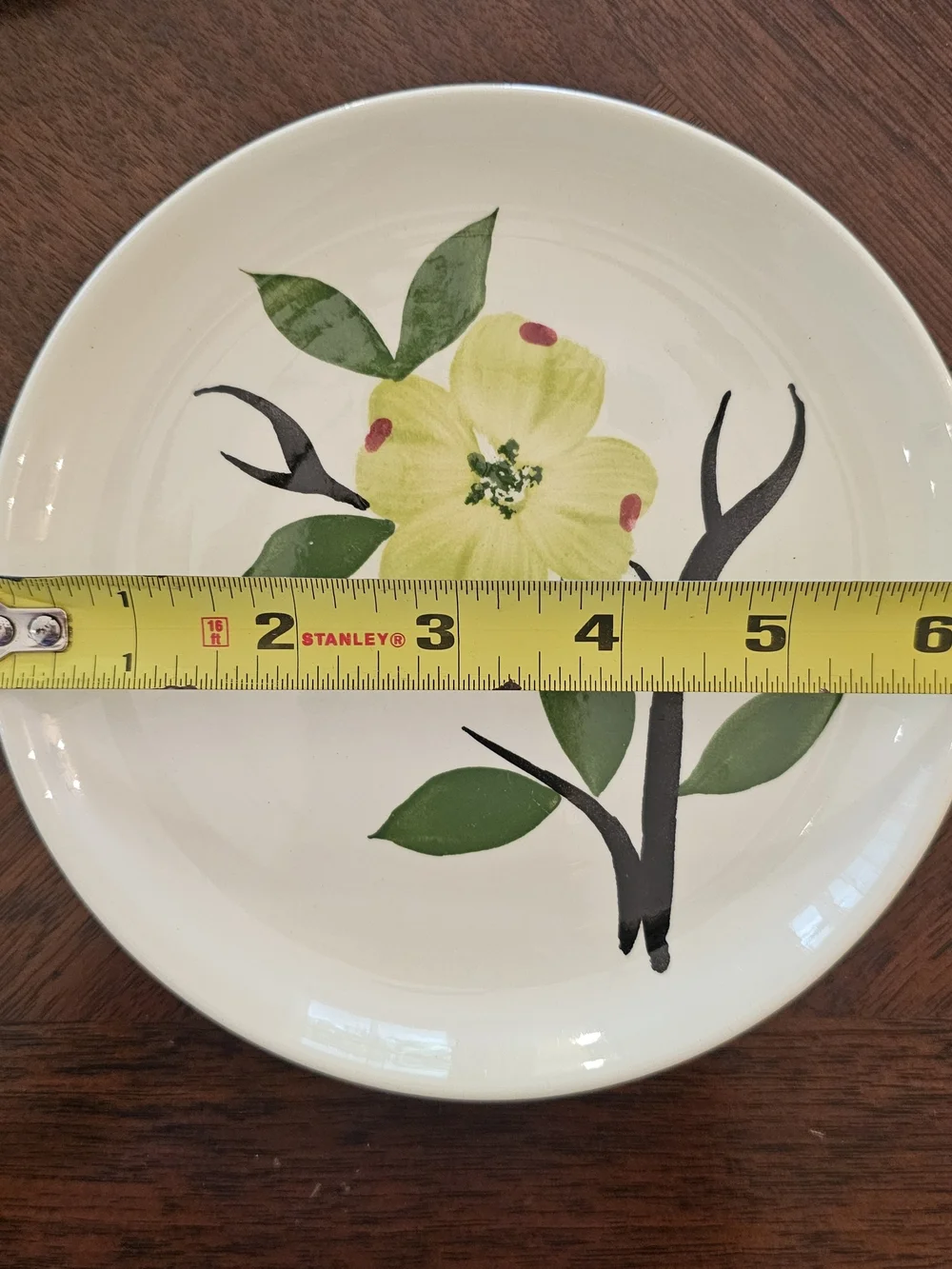 Vintage Blue Ridge Southern Potteries Dixie Dogwood Plate 6.25” MCM